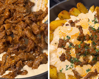 Almoço prático e saboroso: essa receita de tirinhas de carne com creme de queijo e batata frita vai se tornar a sua predileta para a semana