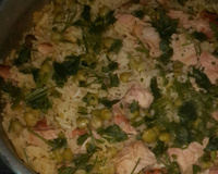 Arroz com carne de porco