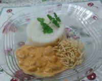 Estrogonofe de camarão