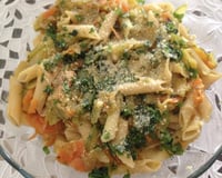 Macarrão com abobrinha e cenoura