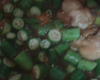 Frango com quiabo a minha moda