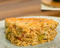 Eu fiz a torta de frango de liquidificador do TudoGostoso pela primeira vez e fiquei impressionada com a praticidade