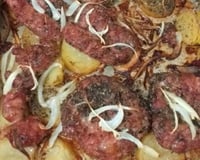 Linguiça temperada no forno