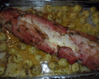 Rocambole de frango recheado