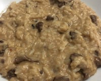 Risoto de coração de galinha