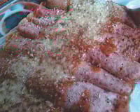 Panqueca com massa de beterraba