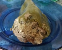 Pimentão recheado com carne moída