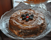 Doce de banana com creme