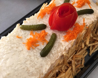 Torta fria de atum natalina