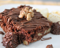 Brownie de creme de avelã com nozes