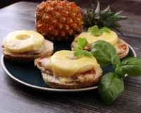 Hawai toast (pão de forma integral com abacaxi)