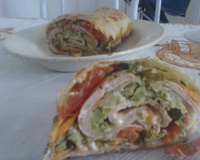 Rocambole de massa de pastel