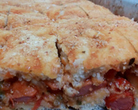 Cachorro quente de forno