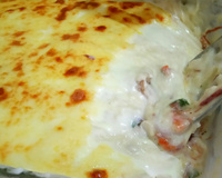 Escondidinho de mandioca com carne seca