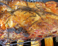 Costela assada com maionese