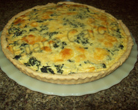 Quiche de espinafre e mussarela