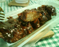 Costela de porco com molho Barbecue