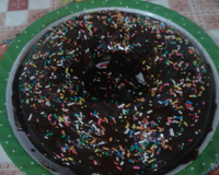 Bolo de chocolate com cobertura