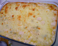 Macarrão de forno com creme de milho