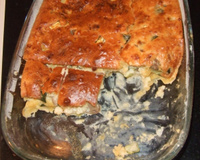 Torta de abobrinha com queijos e cogumelos