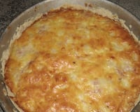 Torta salgada de queijo e presunto