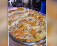 Lasanha de queijo e presunto da mamãe