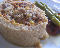 Rocambole de arroz com frango da Dani