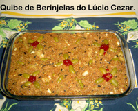 Quibe de forno de berinjela recheado com ricota do Lúcio Cezar