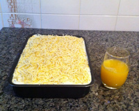 Bolo salgado gelado de pão de forma