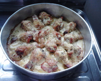 Coxinha da asa ao molho cremoso