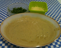 Sopa creme de alho poró