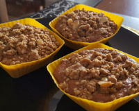 Bolinho integral de maçã e banana