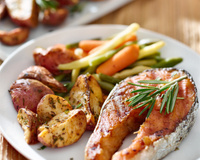 Cação ao forno com batatas