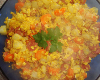 Calabresa com batata e cenoura