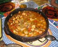 Moqueca de polvo e camarão