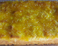 Cuca de Coco com Calda de Baunilha