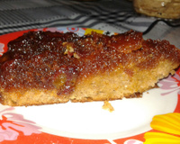 Torta de delícia com banana na massa