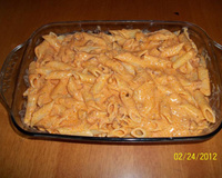 Penne ao molho de requeijão e bacon