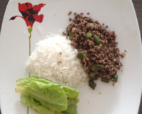 Carne moída com quiabo