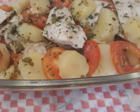 Filé de peixe com batatas