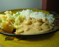 Estrogonofe de camarão