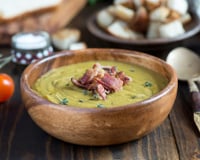 Creme de ervilha com bacon