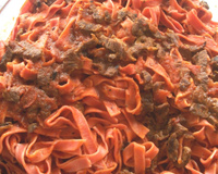 Macarrão com beterraba do Marcelo