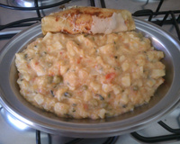 Panqueca com recheio de palmito cremoso