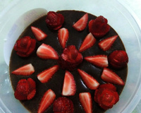 Sobremesa chococreme com morango