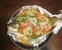 Caranha assada recheada