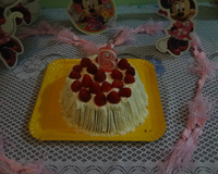 Bolo de morango com chantilly