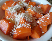 Mamão com aveia e mel