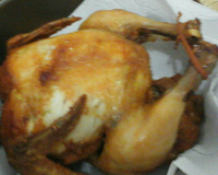 Frango inteiro na panela de pressão