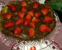 Quiche de doce de banana e chocolate